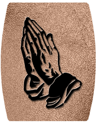 DNSHEND 516 BK SH BZ Black Praying Hands Shimmer Bronze